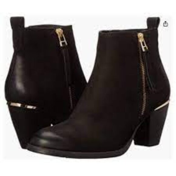 Steve Madden Shoes - Steve Madden Black Leather Wantagh Bootie-NWT-Size 10